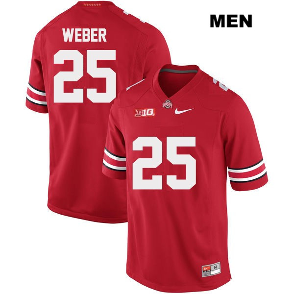Ohio State Buckeyes Men's Mike Weber #25 Red Authentic Nike College NCAA Stitched Football Jersey FR19J03FS
